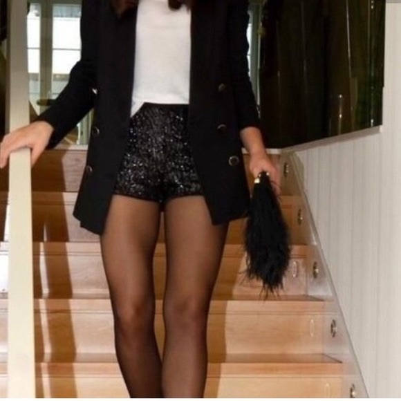 H&M Pants - H&M Black Sequin Shorts